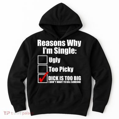 Reasons Why Im Single Ugly Picky Dick Too Big Mens Funny Hoodie