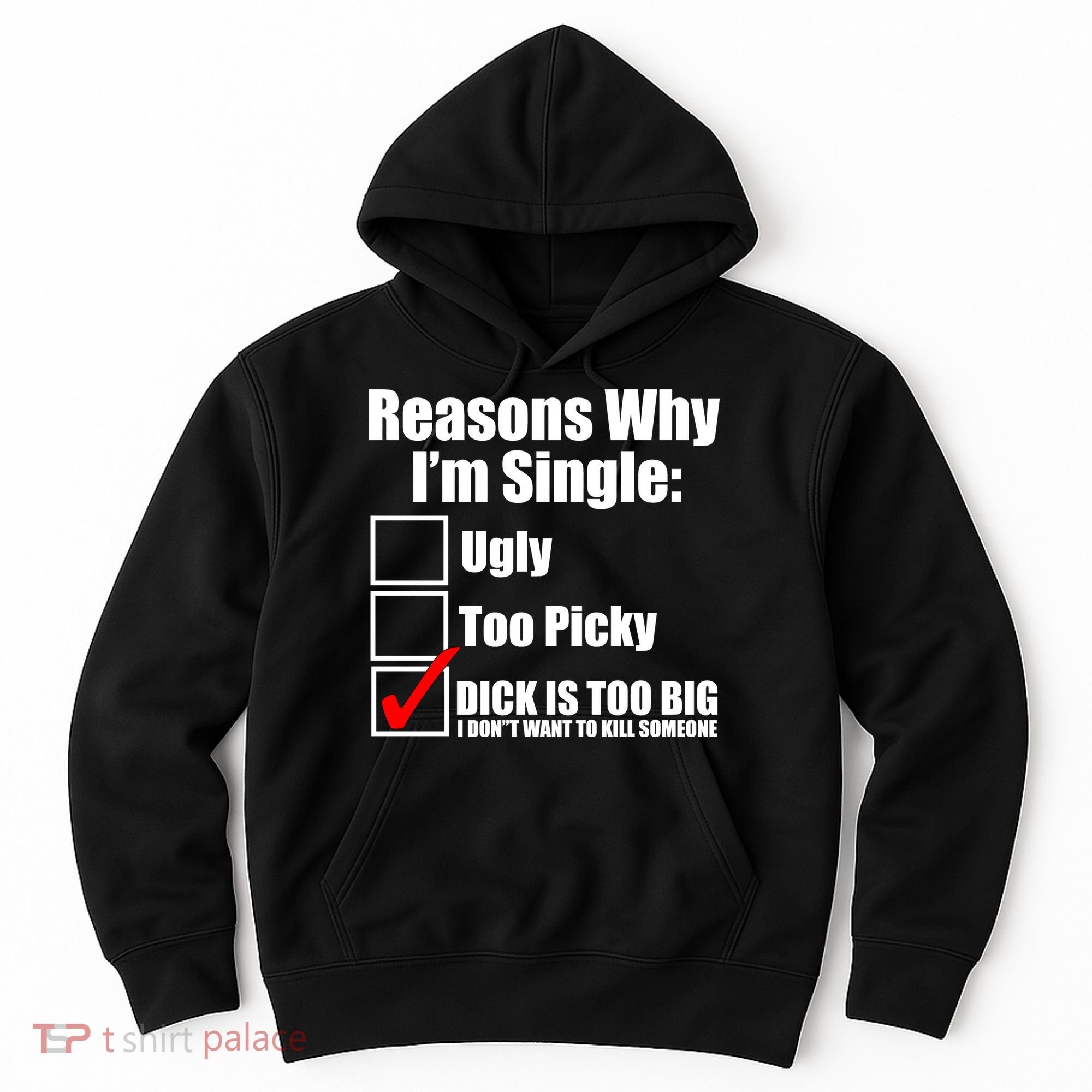 Reasons Why Im Single Ugly Picky Dick Too Big Mens Funny Hoodie