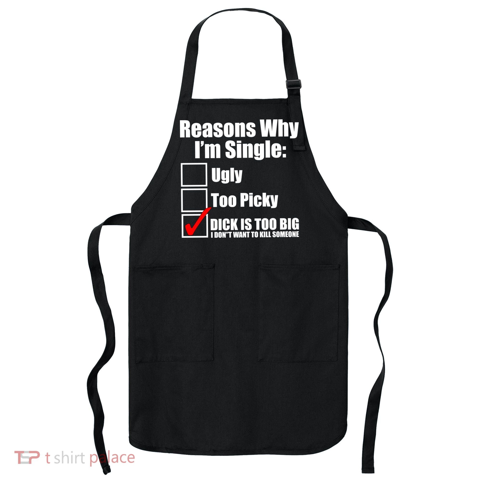 Reasons Why Im Single Ugly Picky Dick Too Big Mens Funny Apron