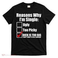 Reasons Why Im Single Ugly Picky Dick Too Big Mens Funny T-Shirt thumb 0