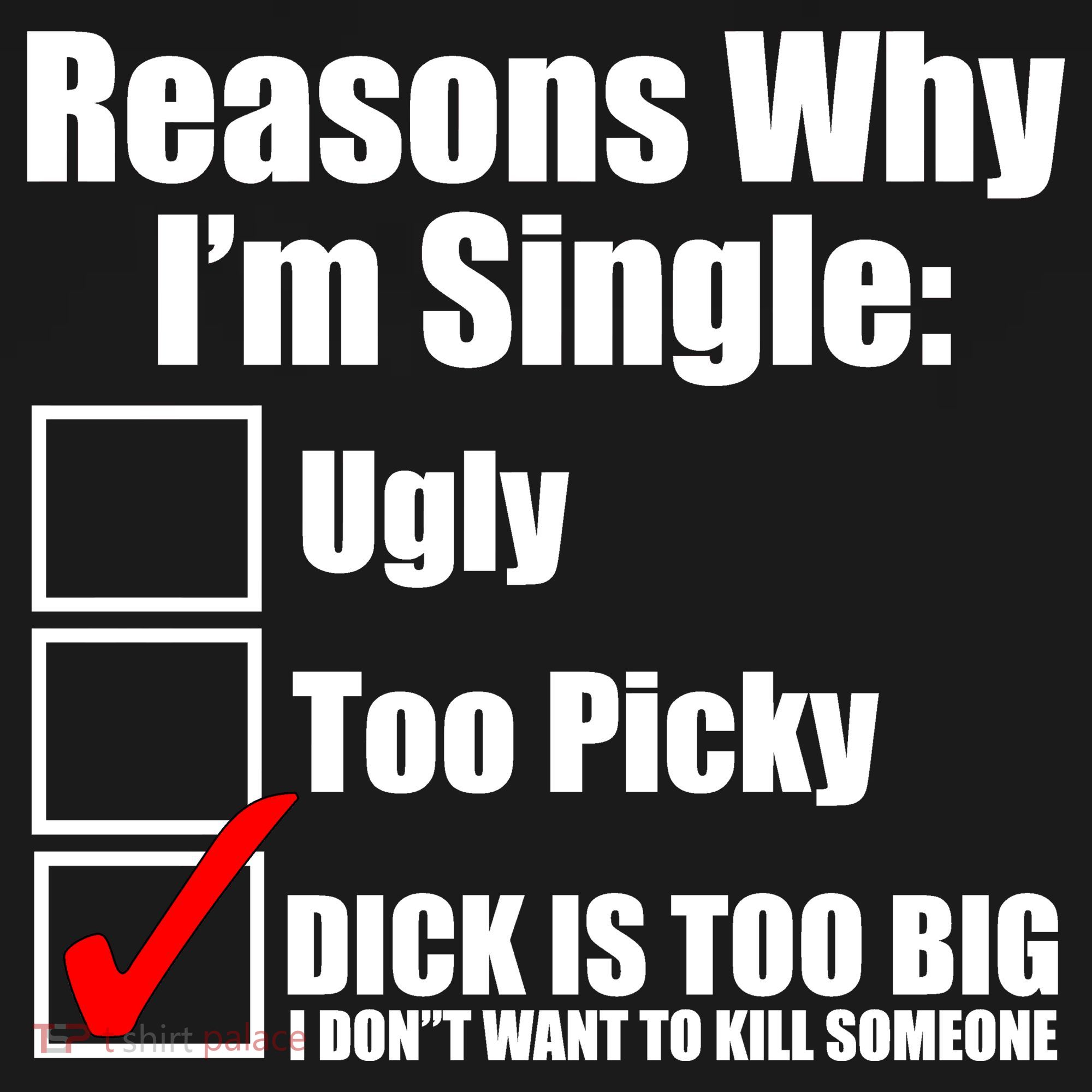 Reasons Why Im Single Ugly Picky Dick Too Big Mens Funny Coaster