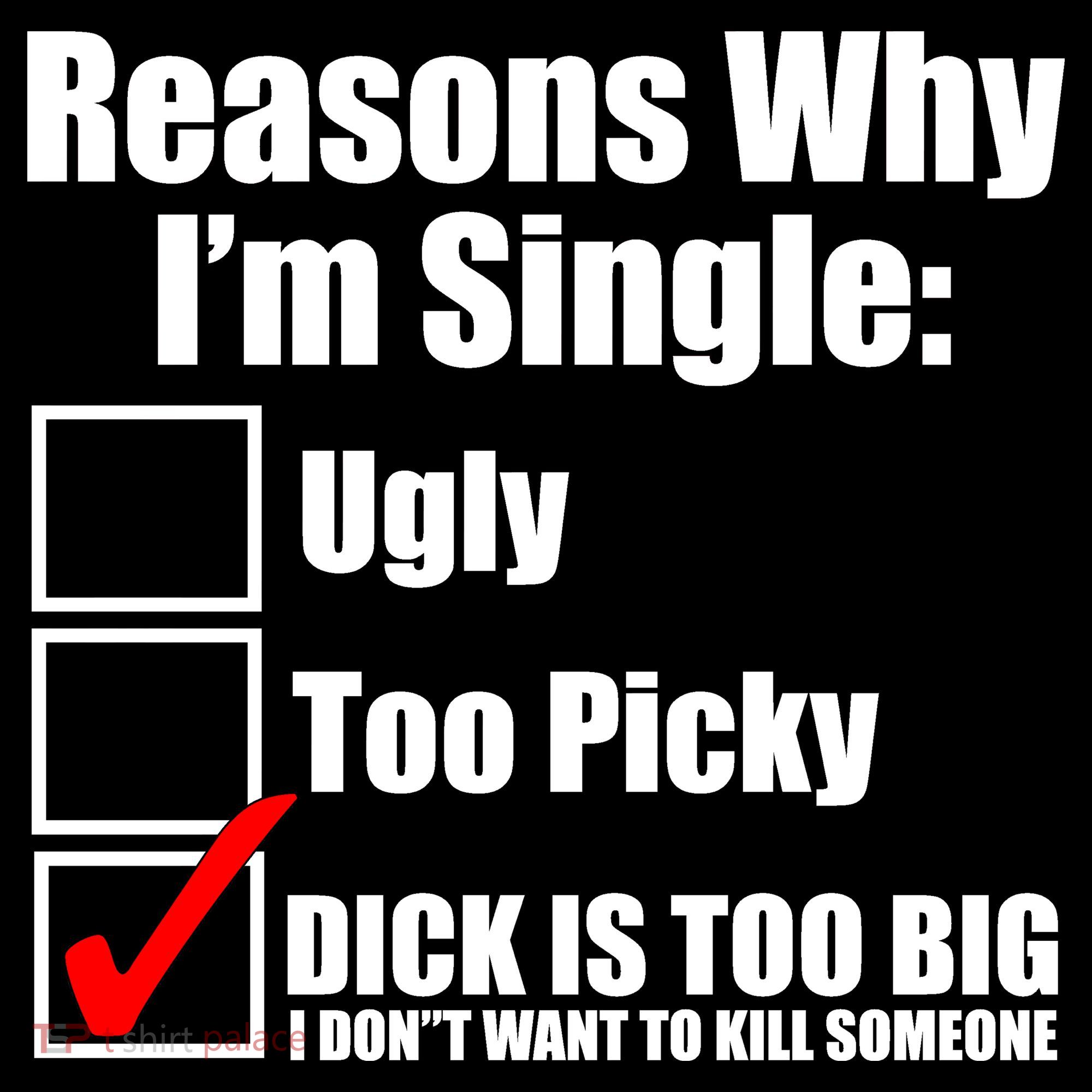 Reasons Why Im Single Ugly Picky Dick Too Big Mens Funny Women's Tank Top