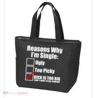 Reasons Why Im Single Ugly Picky Dick Too Big Mens Funny Tote Bag thumb 3