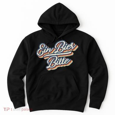 Retro Ein Bier Bitte Funny Vintage Beer German Oktoberfest Hoodie