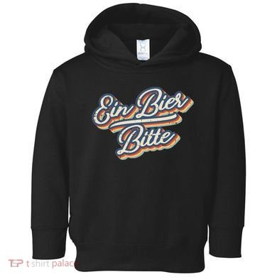 Retro Ein Bier Bitte Funny Vintage Beer German Oktoberfest Toddler Hoodie