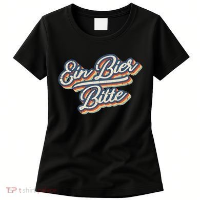 Retro Ein Bier Bitte Funny Vintage Beer German Oktoberfest Women's T-Shirt