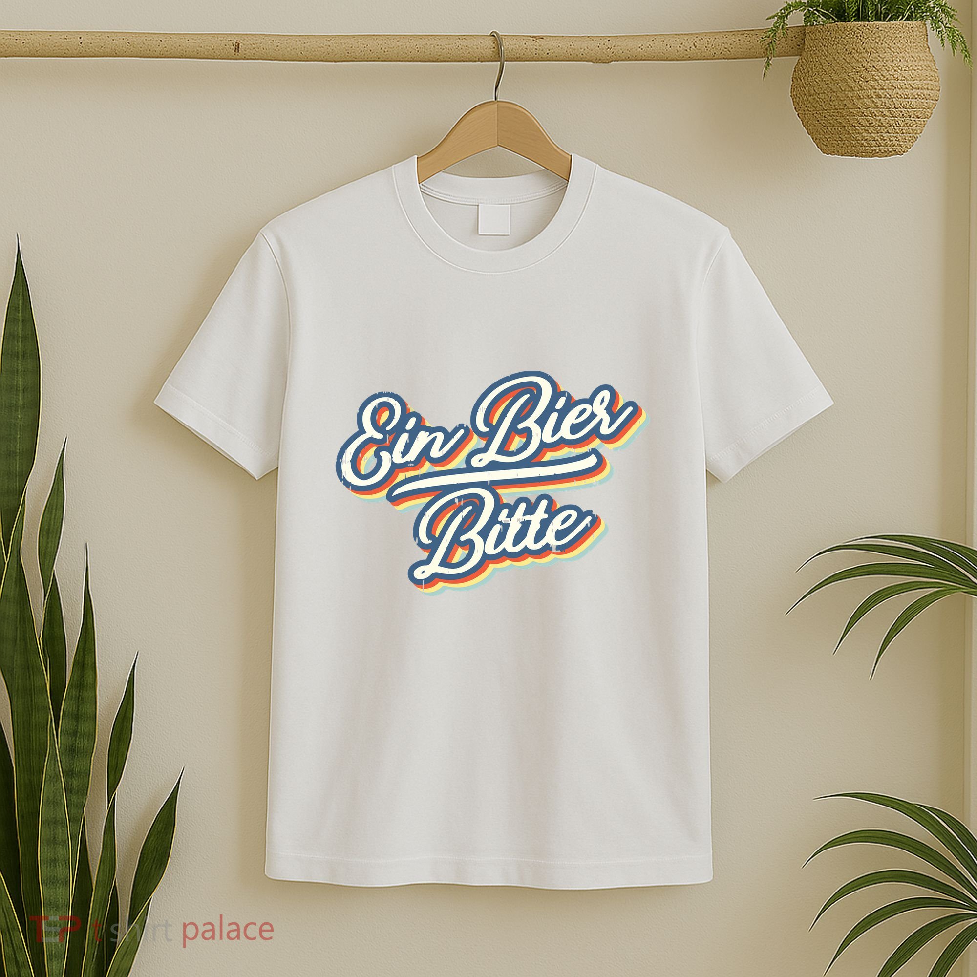 Retro Ein Bier Bitte Funny Vintage Beer German Oktoberfest T-Shirt