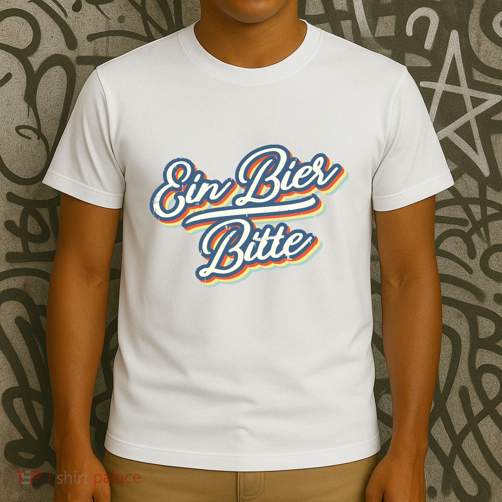 Retro Ein Bier Bitte Funny Vintage Beer German Oktoberfest T-Shirt