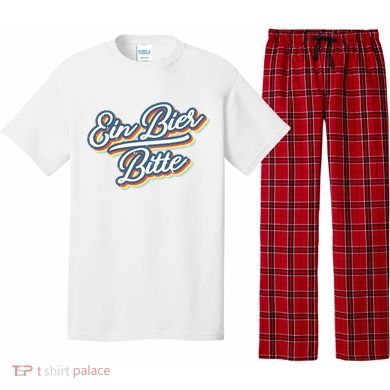 Retro Ein Bier Bitte Funny Vintage Beer German Oktoberfest Pajama Set