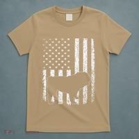 Retro English Bulldog American Flag Dog Dad Dog Mom T-Shirt thumb 5