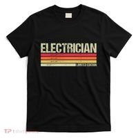 Retro Electrician Birthday Job Title T-Shirt thumb 0