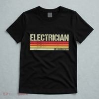 Retro Electrician Birthday Job Title T-Shirt thumb 5