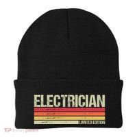 Retro Electrician Birthday Job Title Beanie thumb 0