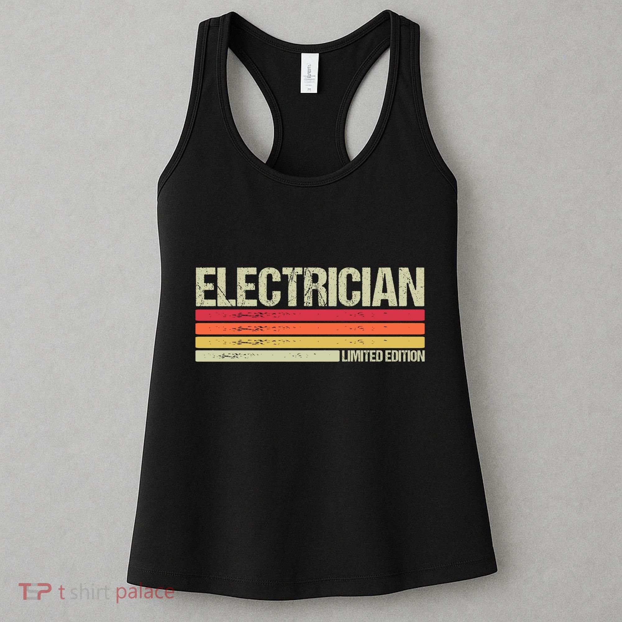 Retro Electrician Birthday Job Title Women's Tank Top