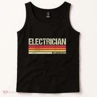 Retro Electrician Birthday Job Title Tank Top thumb 2