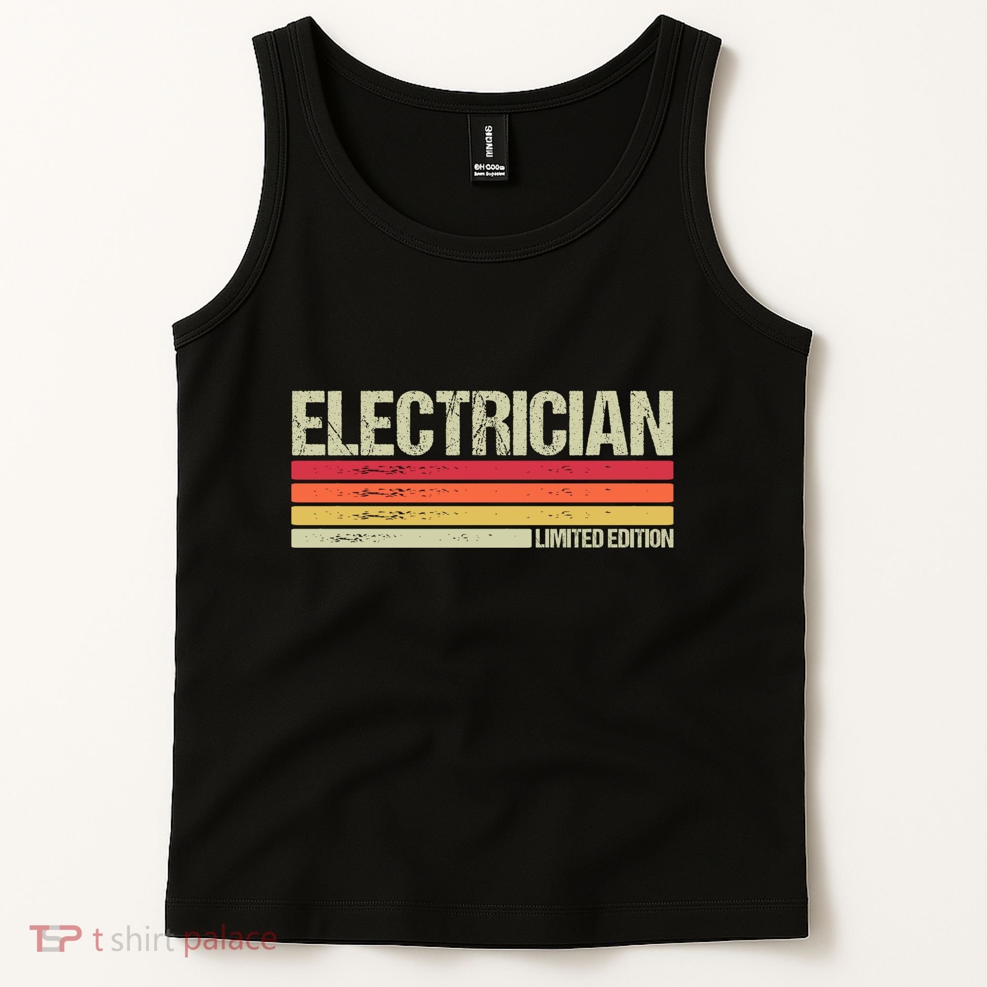 Retro Electrician Birthday Job Title Tank Top
