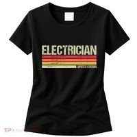Retro Electrician Birthday Job Title Women's T-Shirt thumb 0