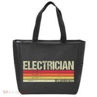 Retro Electrician Birthday Job Title Tote Bag thumb 0