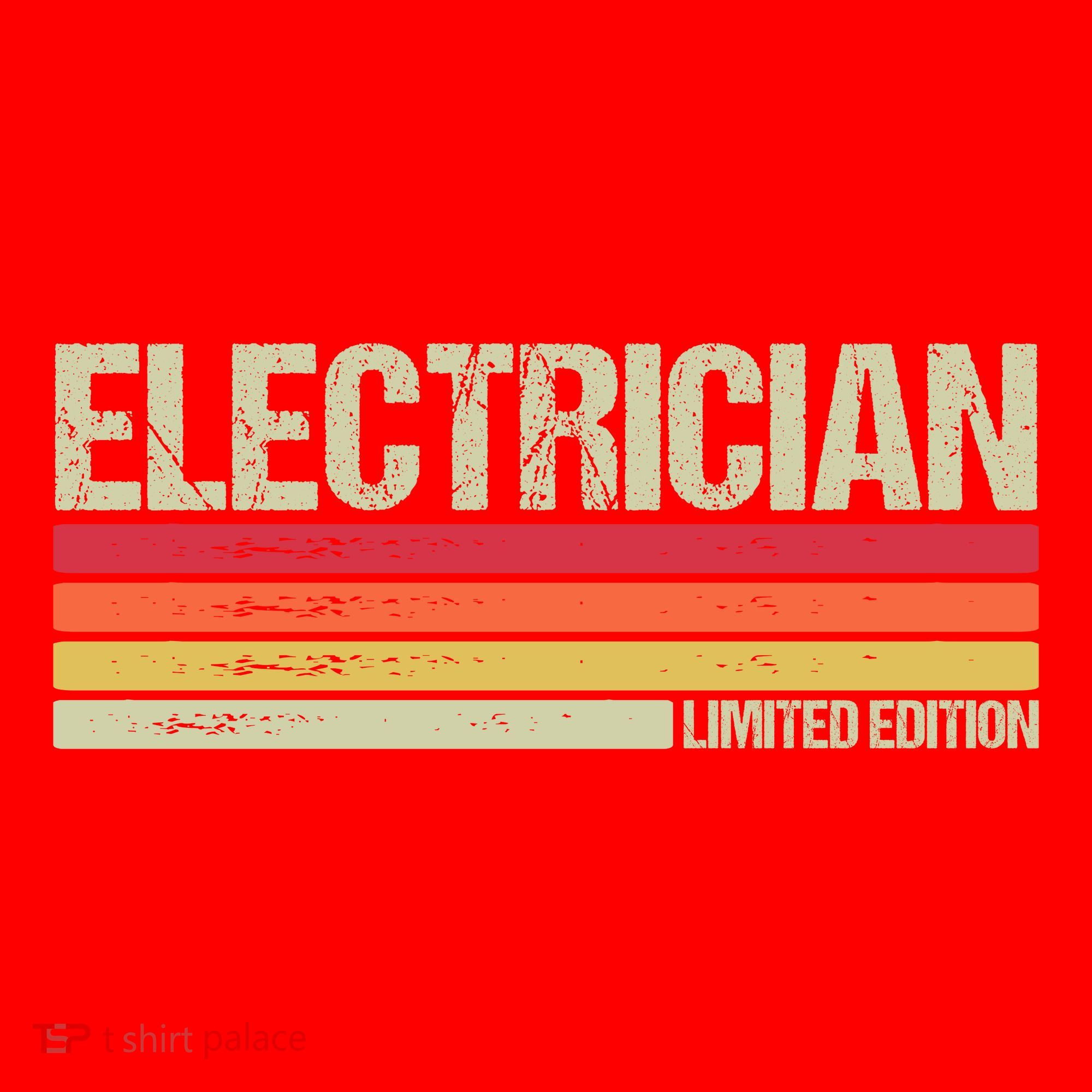 Retro Electrician Birthday Job Title Santa Hat