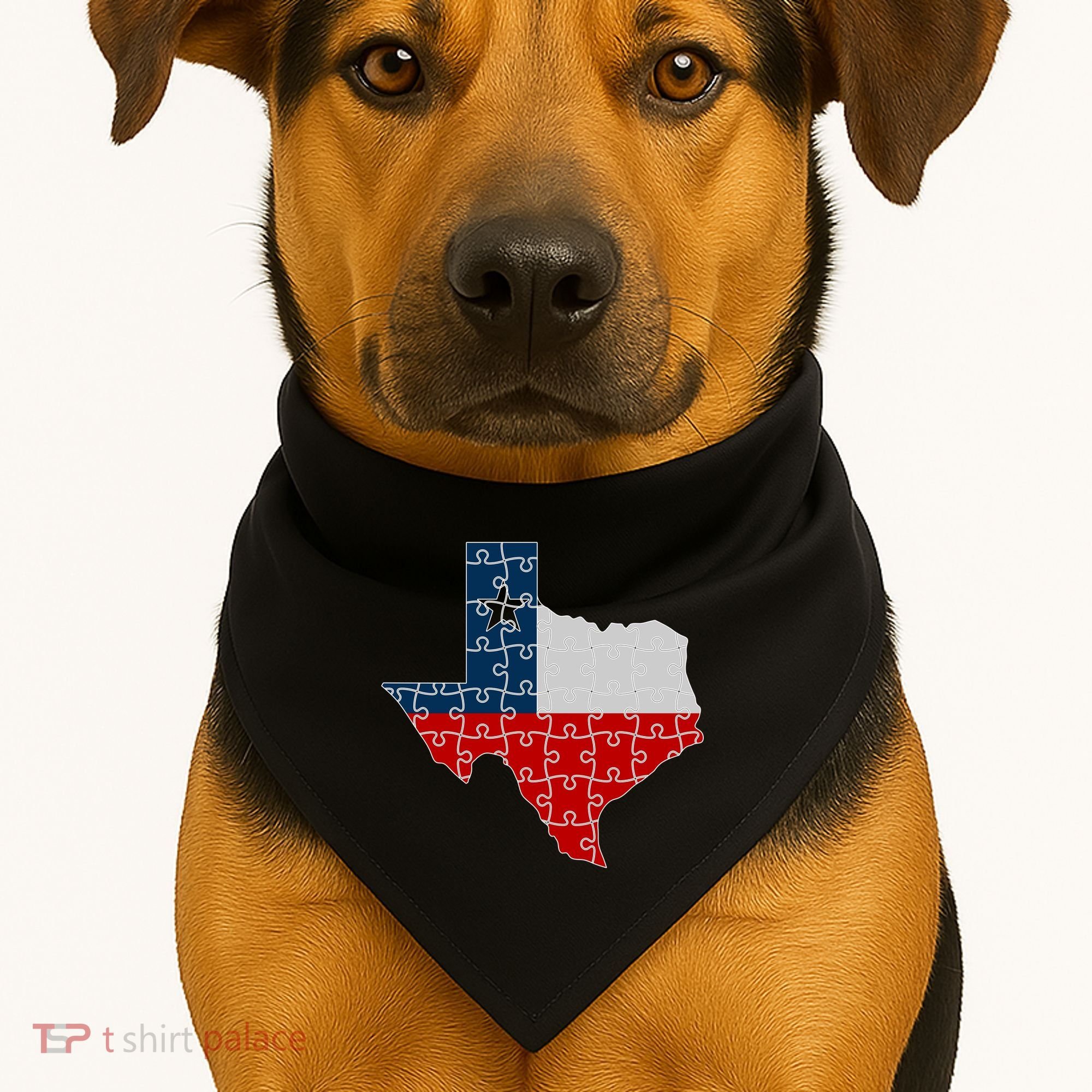 Rebuilding Texas Jigsaw USA-Made Doggie Bandana