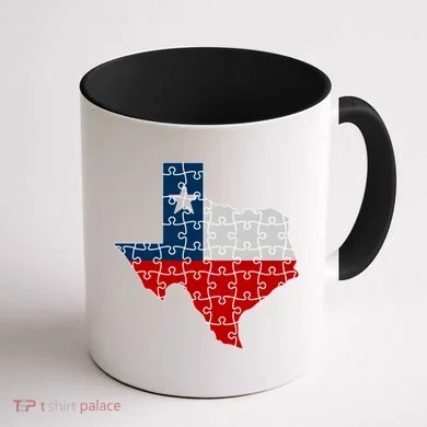 Rebuilding Texas Jigsaw Coffee Mug back