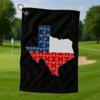 Rebuilding Texas Jigsaw Golf Towel thumb 1