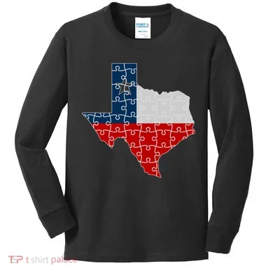 Rebuilding Texas Jigsaw Kids Long Sleeve Shirt