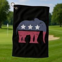 Republican Elephant Cool Support Donald Trump Cute Gift Golf Towel thumb 1