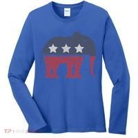 Republican Elephant Cool Support Donald Trump Cute Gift Women's Long Sleeve Shirt thumb 0