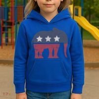 Republican Elephant Cool Support Donald Trump Cute Gift Kids Hoodie thumb 3