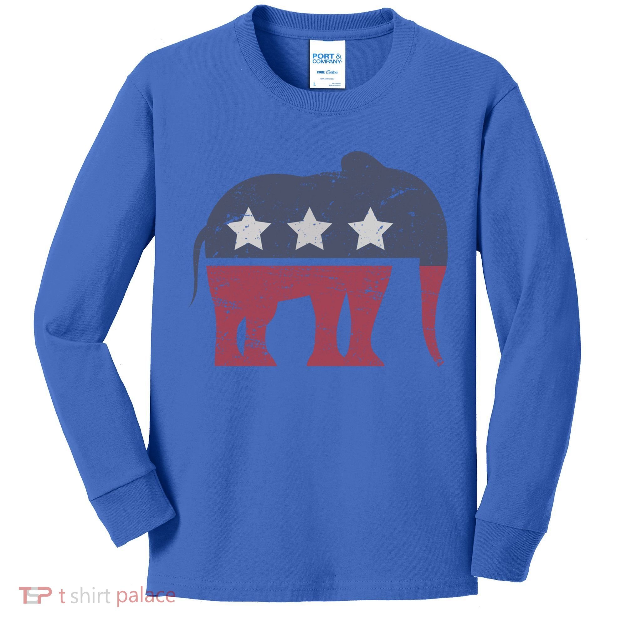 Republican Elephant Cool Support Donald Trump Cute Gift Kids Long Sleeve Shirt