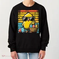 Retro Easter Chick Women Funny Easter Women's Sweatshirt thumb 0