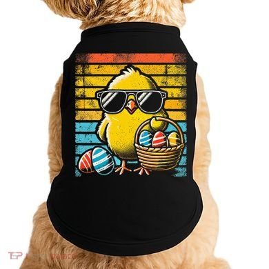 Retro Easter Chick Women Funny Easter Doggie Tank