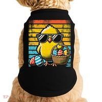 Retro Easter Chick Women Funny Easter Doggie Tank thumb 0
