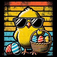 Retro Easter Chick Women Funny Easter Doggie Tank thumb 4