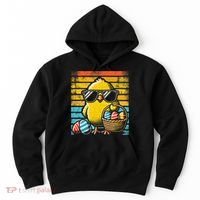 Retro Easter Chick Women Funny Easter Hoodie thumb 0