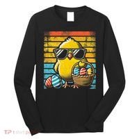 Retro Easter Chick Women Funny Easter Long Sleeve Shirt thumb 0