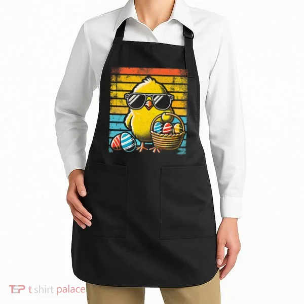 Retro Easter Chick Women Funny Easter Apron