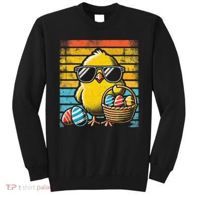 Retro Easter Chick Women Funny Easter Sweatshirt
