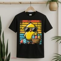 Retro Easter Chick Women Funny Easter T-Shirt thumb 2