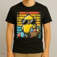 Retro Easter Chick Women Funny Easter T-Shirt thumb 3