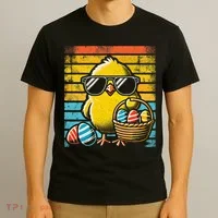 Retro Easter Chick Women Funny Easter T-Shirt thumb 3