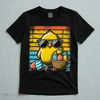 Retro Easter Chick Women Funny Easter T-Shirt thumb 5