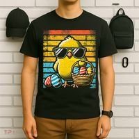Retro Easter Chick Women Funny Easter T-Shirt thumb 6