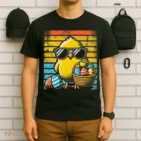 Retro Easter Chick Women Funny Easter T-Shirt thumb 6