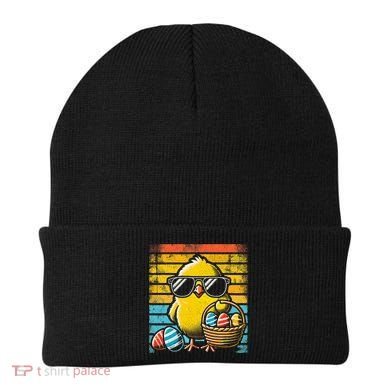 Retro Easter Chick Women Funny Easter Beanie