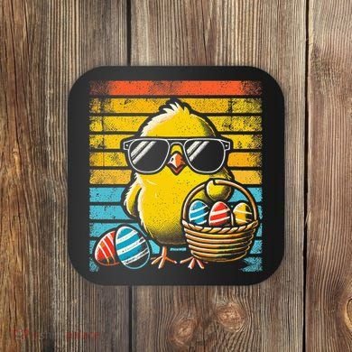 Retro Easter Chick Women Funny Easter Coaster