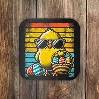 Retro Easter Chick Women Funny Easter Coaster thumb 0