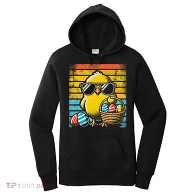 Retro Easter Chick Women Funny Easter Women's Hoodie