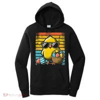 Retro Easter Chick Women Funny Easter Women's Hoodie thumb 0